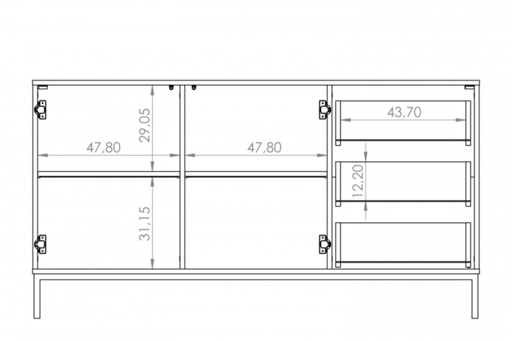 Kommode ERISTO Hickory für Schlafzimmer | www.artigo.at